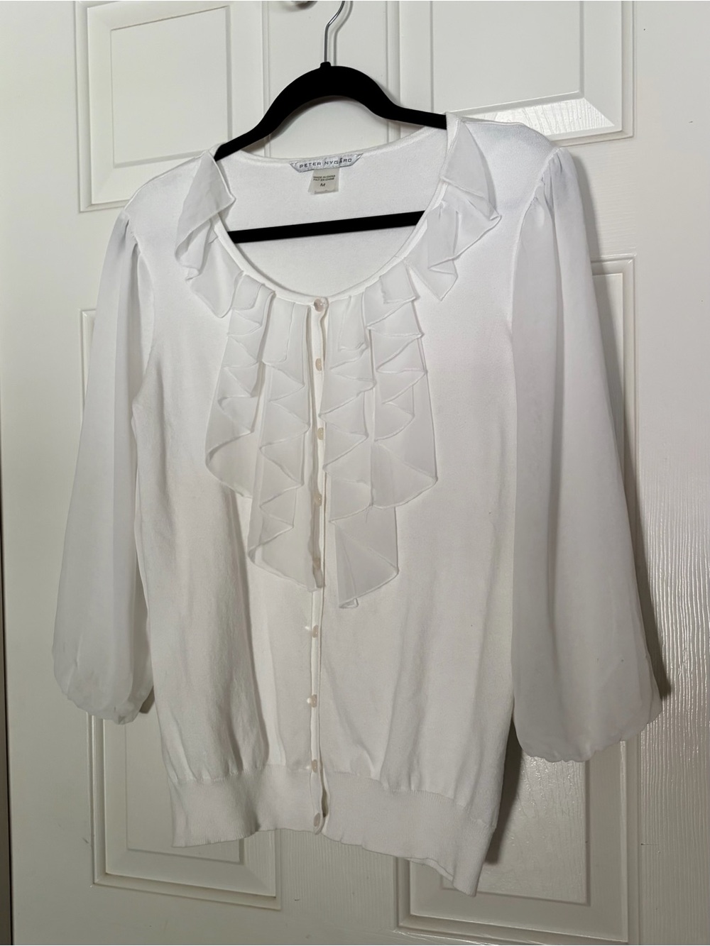 Peter Nygard Off White Cardigan Sweater